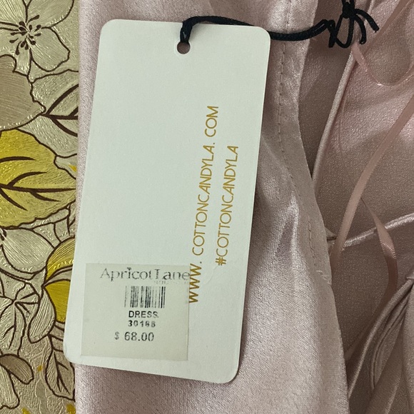 Apricot Lane Cotton Candy LA Pink Satin Mini Dress - Picture 6 of 6